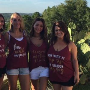 V neck wine tank